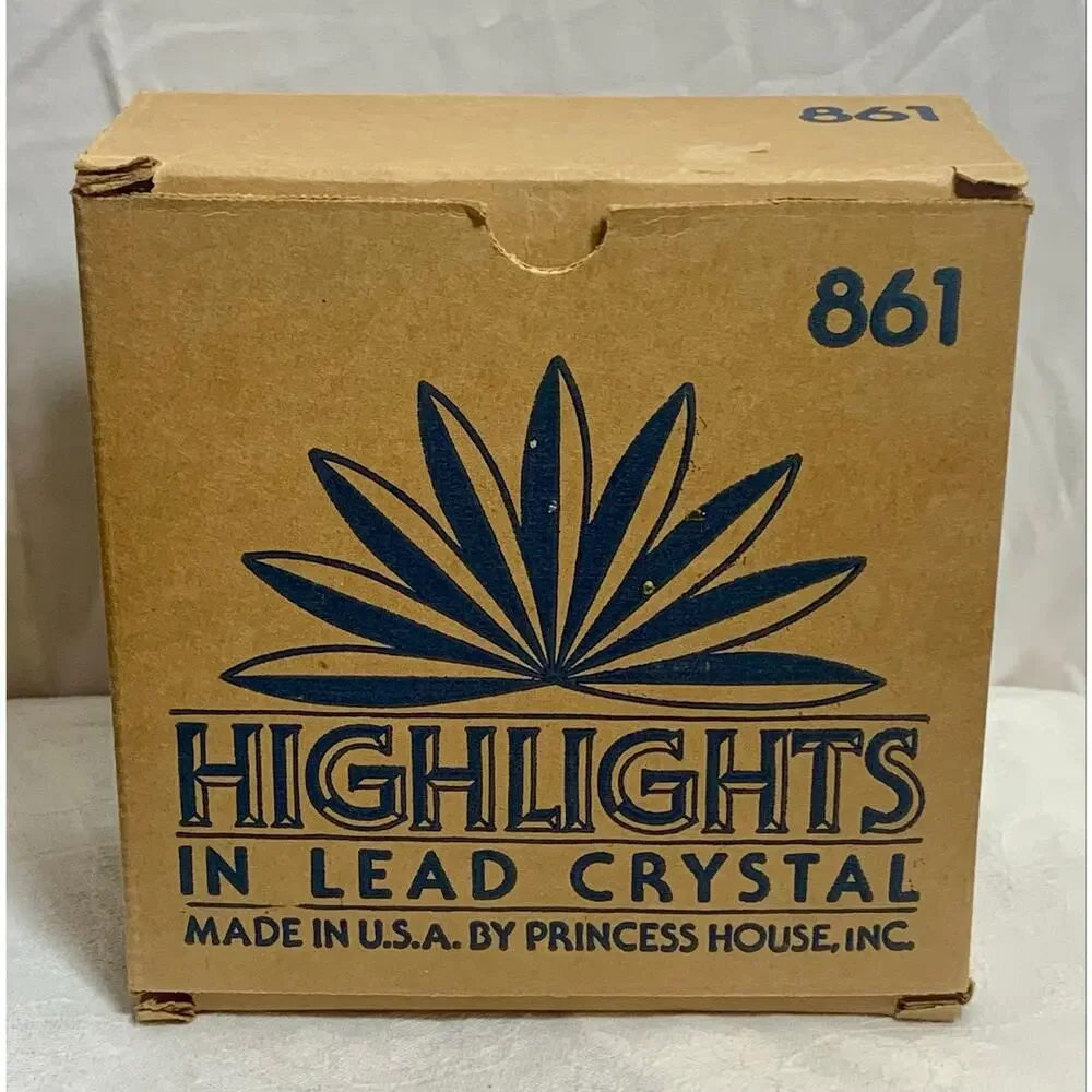 *Vintage* Highlights- in Lead Crystal Dish